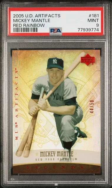 2005 Upper Deck Artifacts Mickey Mantle Red Rainbow #181 card image