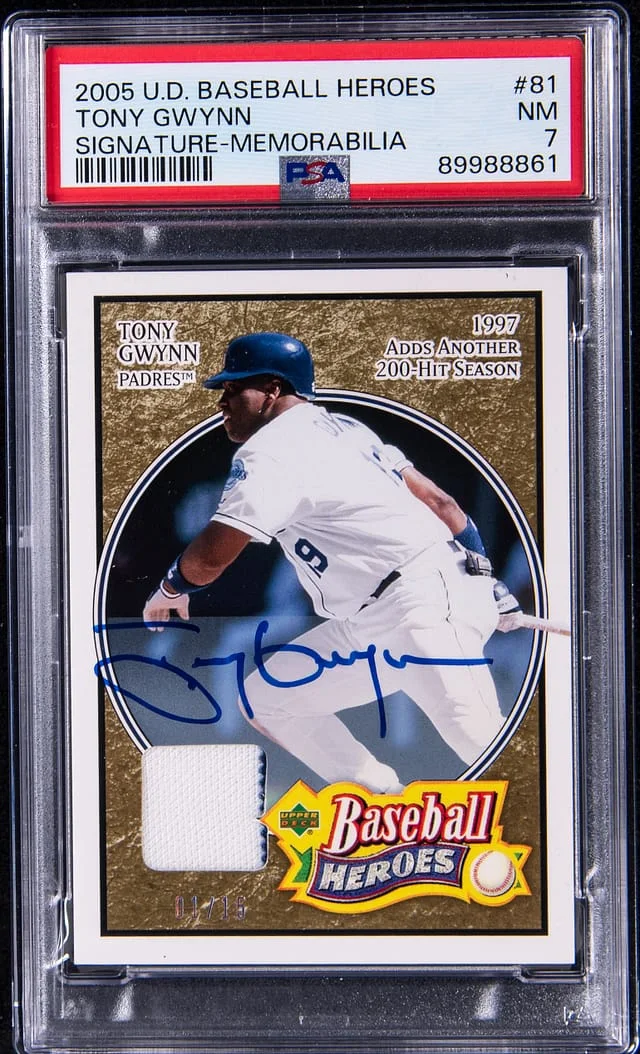 2005 Upper Deck Baseball Tony Gwynn Heroes Signature Memorabilia #81 card image