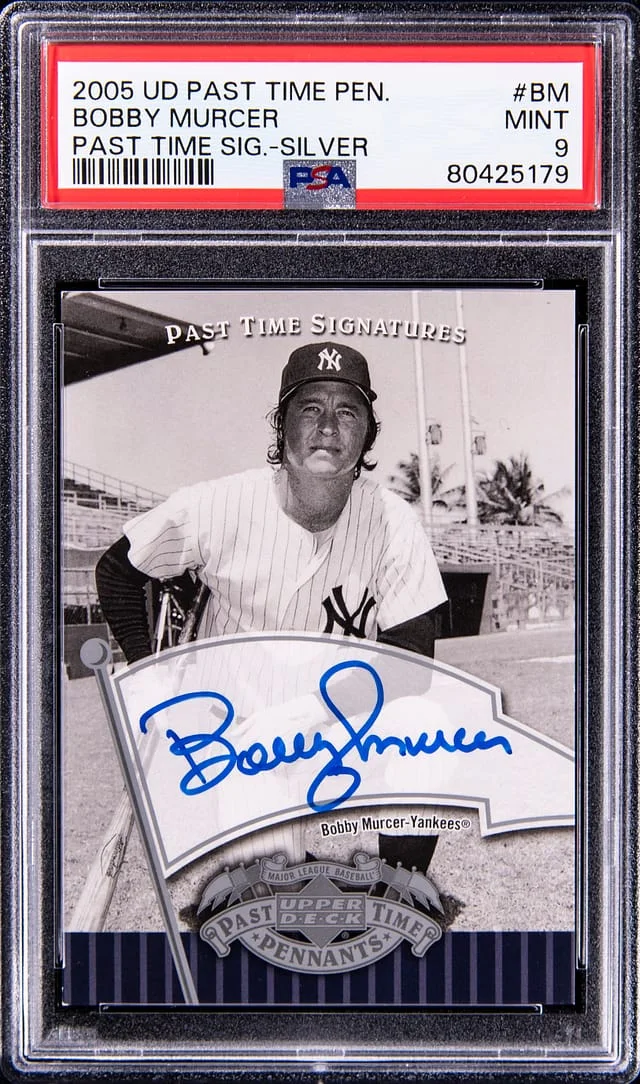 2005 Upper Deck Bobby Murcer Past Time Pennants Signature Silver #BM card image