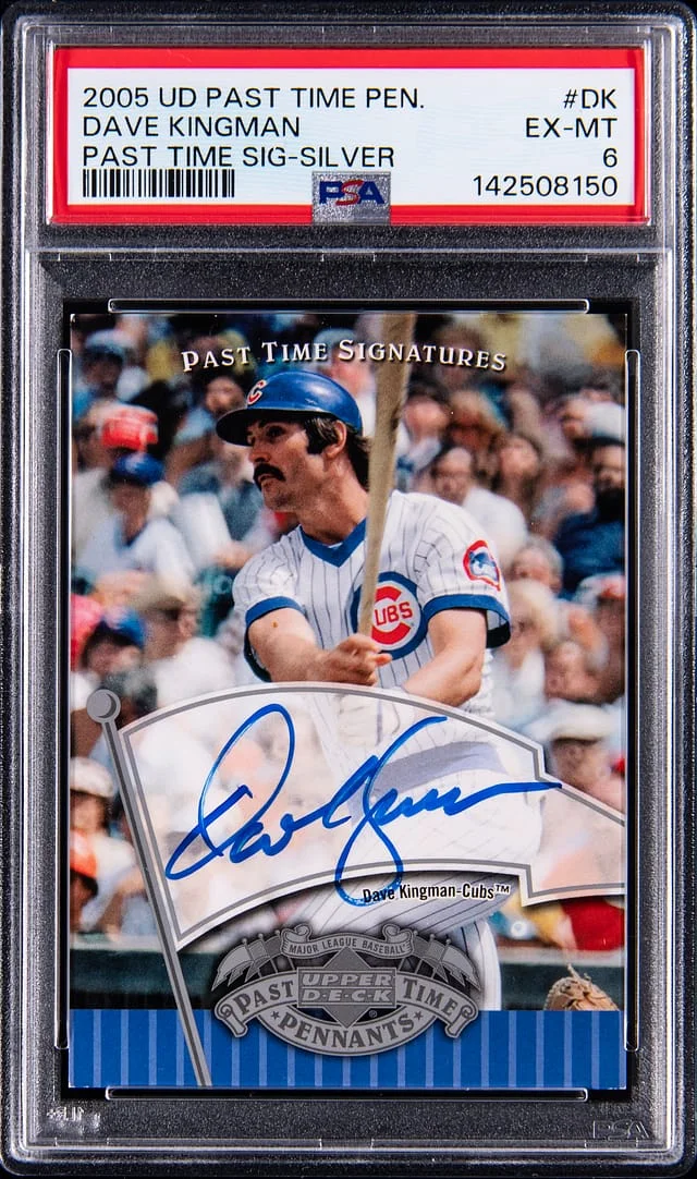2005 Upper Deck Dave Kingman Past Time Pennants Past Time Signatures Silver #DK card image