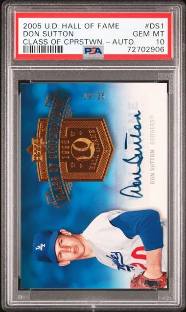 2005 Upper Deck Don Sutton Hall Of Fame Class Of Cooperstown Autograph #DS1 card image