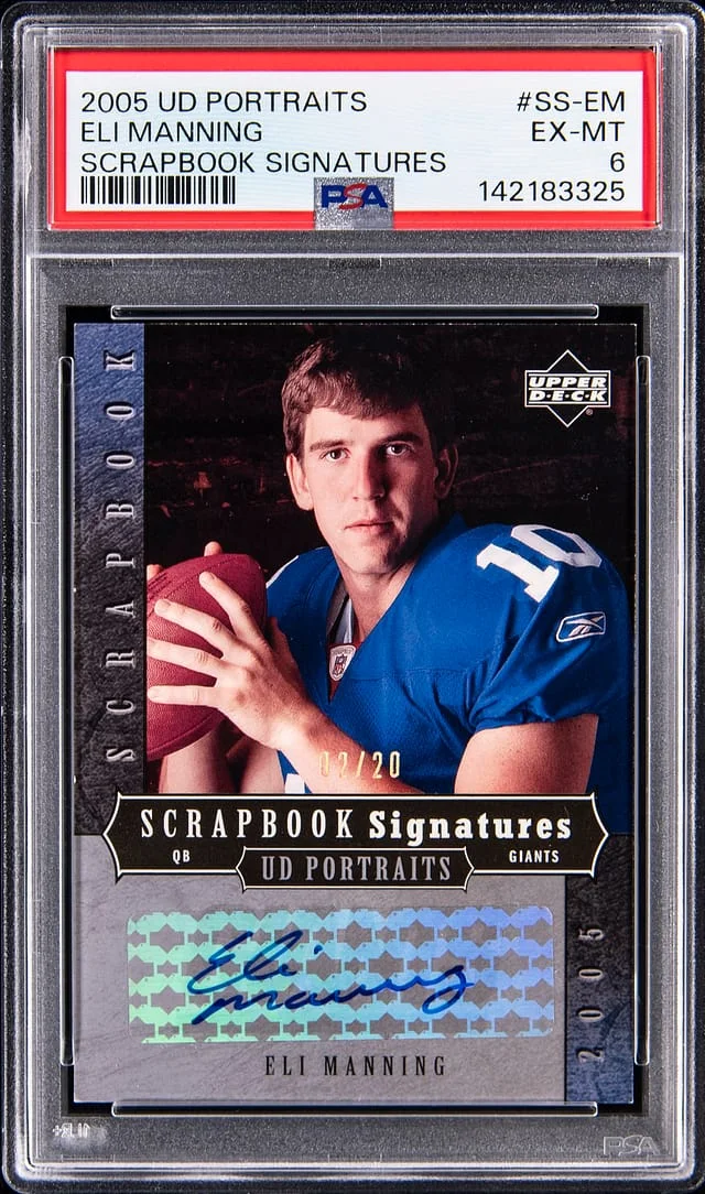 2005 Upper Deck Eli Manning Portraits Scarpbook Signatures #SS-EM card image