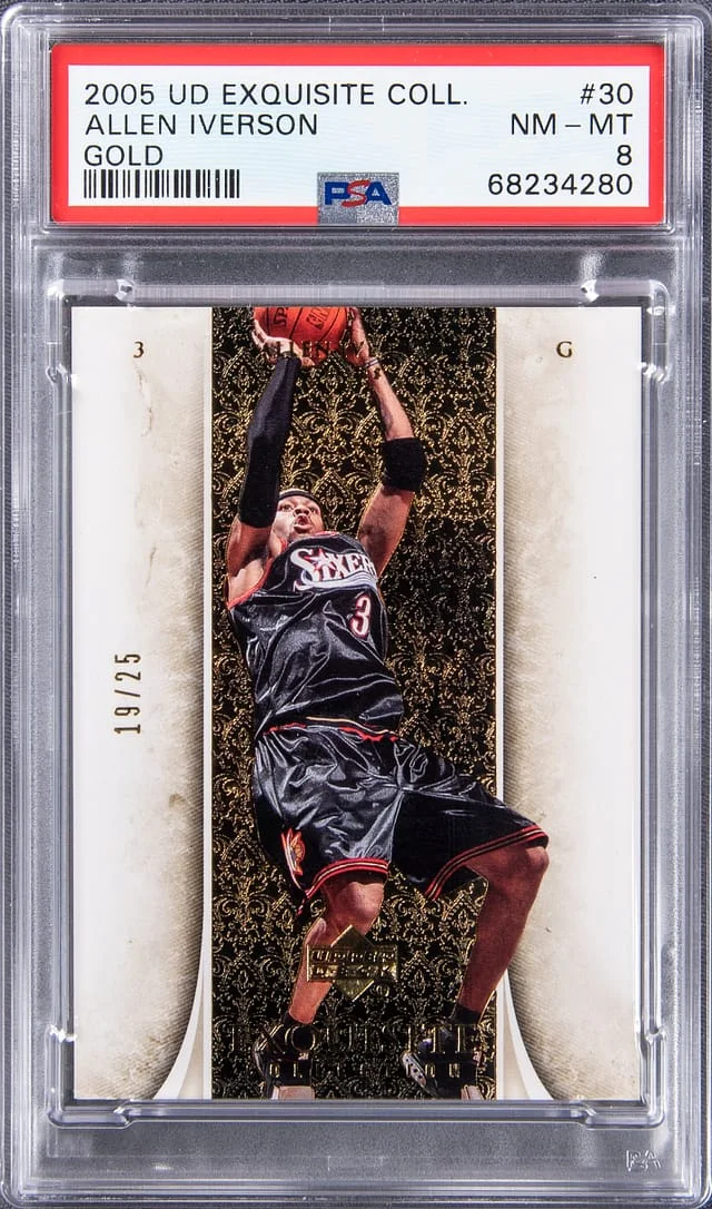2005 Upper Deck Exquisite Collection Allen Iverson GOLD #30 card image