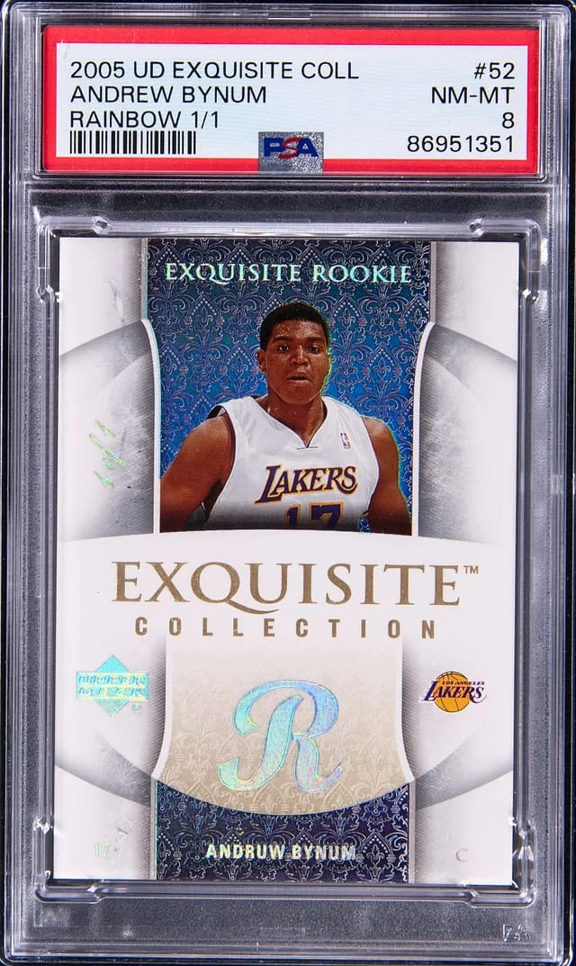 2005 Upper Deck Exquisite Collection Andrew Bynum Rainbow #52 card image
