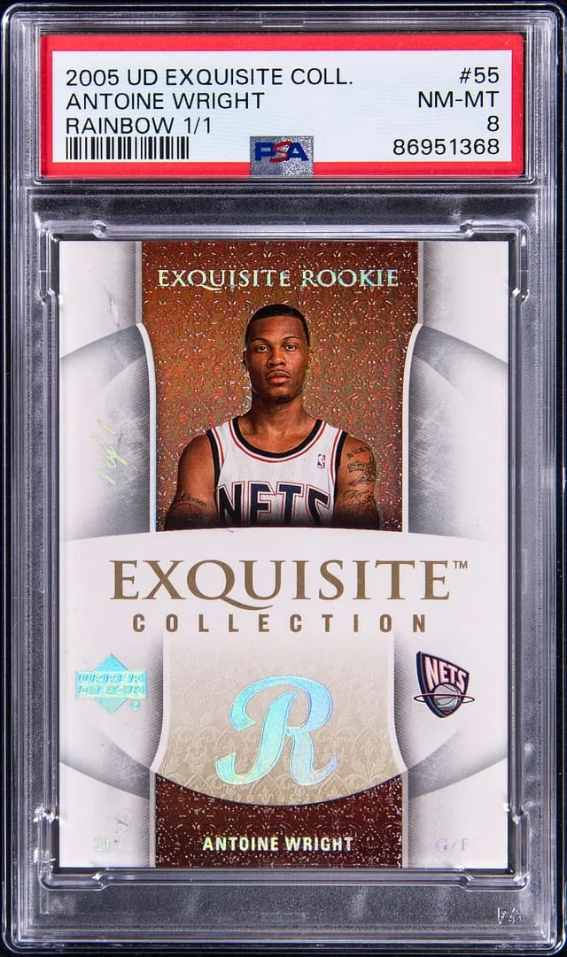 2005 Upper Deck Exquisite Collection Antoine Wright Rainbow #55 card image
