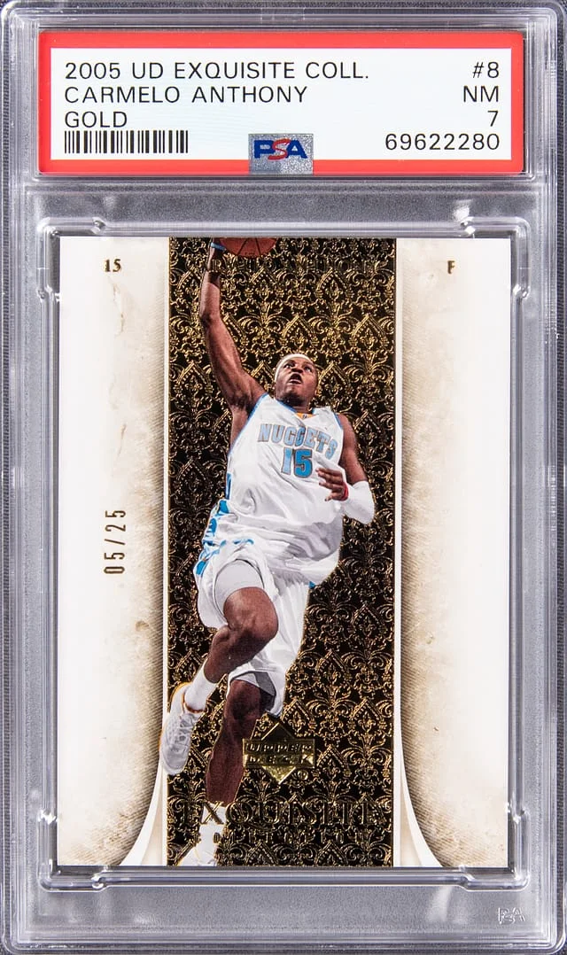 2005 Upper Deck Exquisite Collection Carmelo Anthony #8 card image