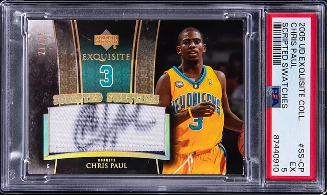 2005 Upper Deck Exquisite Collection Chris Paul Scripted Swatches #SS-CP card image