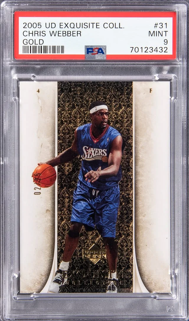 2005 Upper Deck Exquisite Collection Chris Webber Gold #31 card image