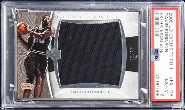 2005 Upper Deck Exquisite Collection David Robinson #EX-DR card image
