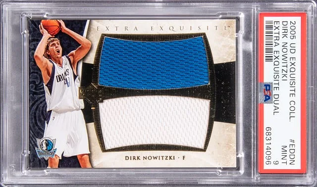 2005 Upper Deck Exquisite Collection Dirk Nowitzki Extra Exquisite Dual #EDDN card image