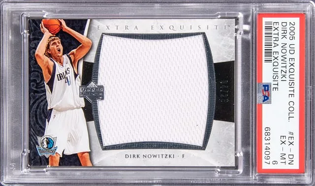 2005 Upper Deck Exquisite Collection Dirk Nowitzki Extra Exquisite #EX-DN card image