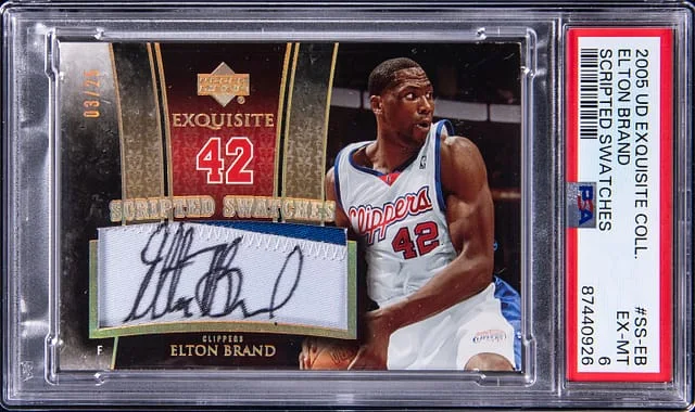 2005 Upper Deck Exquisite Collection Elton Brand Scripted Swatches #SS-EB card image