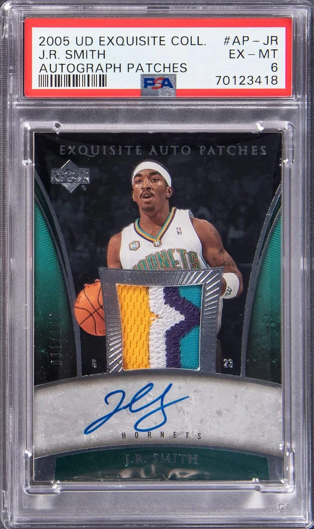 2005 Upper Deck Exquisite Collection J.R Smith Autograph Patches #AP-JR card image