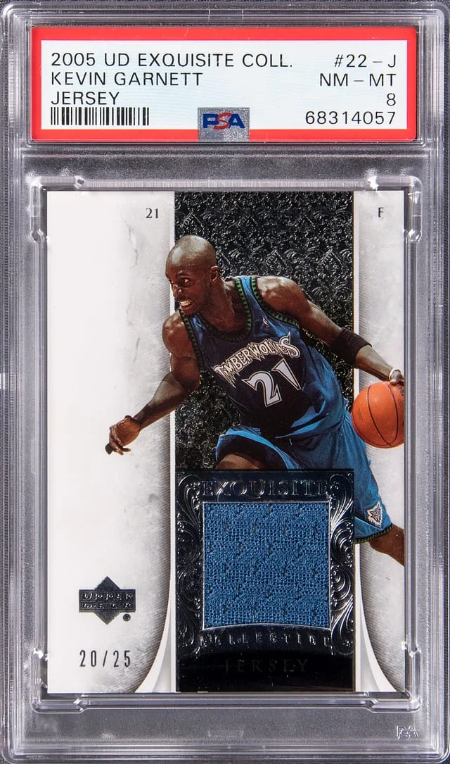 2005 Upper Deck Exquisite Collection Kevin Garnett #22-J card image