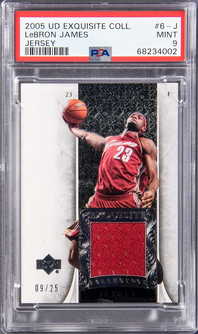 2005 Upper Deck Exquisite Collection LeBron James Jersey #6-J card image