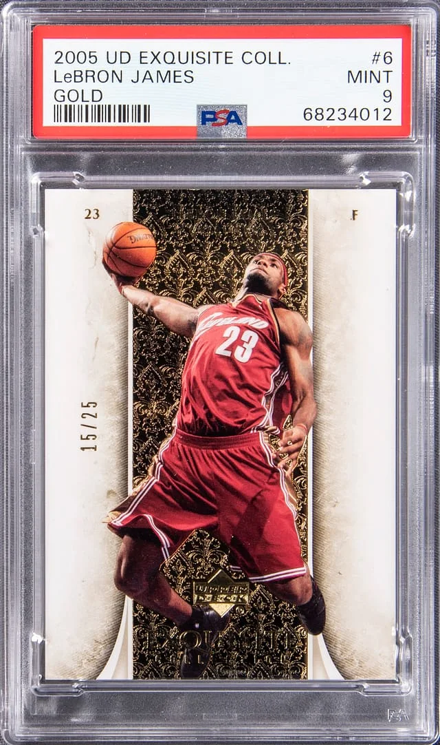 2005 Upper Deck Exquisite Collection LeBron James Gold #6 card image