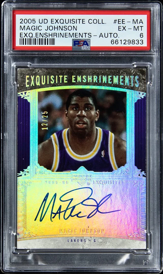 2005 Upper Deck Exquisite Collection Magic Johnson Exquisite Enshrinements Autograph #EE-MA card image