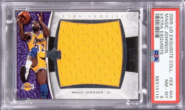 2005 Upper Deck Exquisite Collection Magic Johnson Extra Exquisite #EX-MA card image