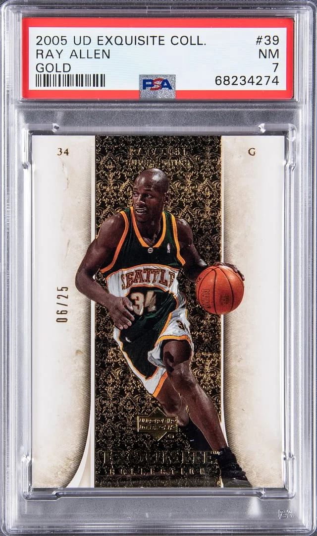 2005 Upper Deck Exquisite Collection Ray Allen GOLD #39 card image