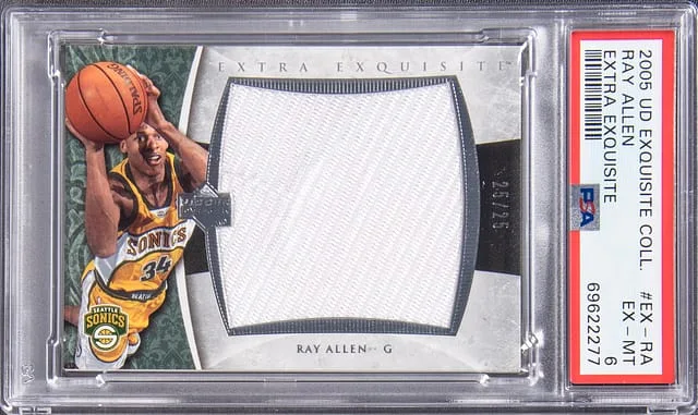 2005 Upper Deck Exquisite Collection Ray Allen Extra Exquisite #EX-RA card image