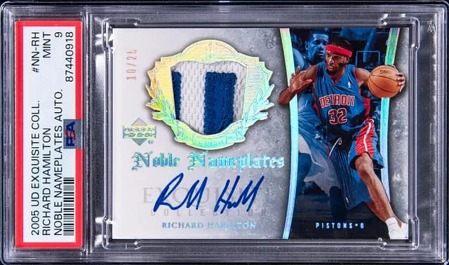 2005 Upper Deck Exquisite Collection Richard Hamilton Noble Nameplates Autograph #NN-RH card image