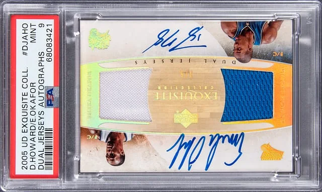 2005 Upper Deck Exquisite Collection Richard Jefferson Dual Jersey Autographs #DJAHO card image