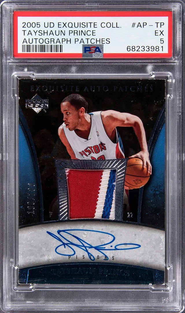 2005 Upper Deck Exquisite Collection Tayshaun Price #AP-TP card image