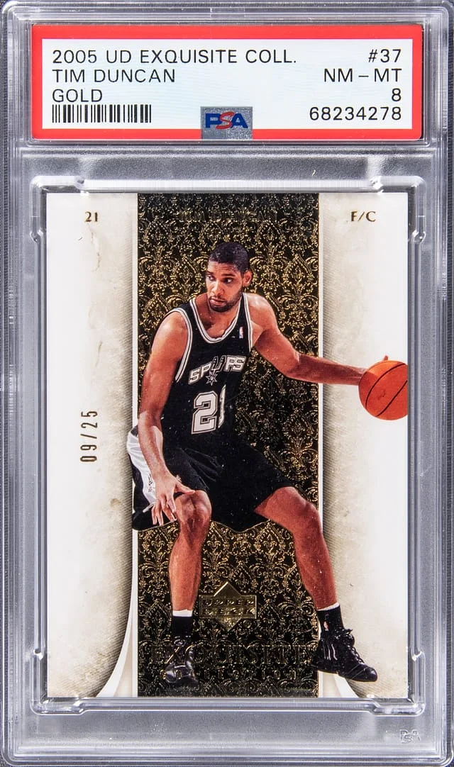 2005 Upper Deck Exquisite Collection Tim Duncan GOLD #37 card image