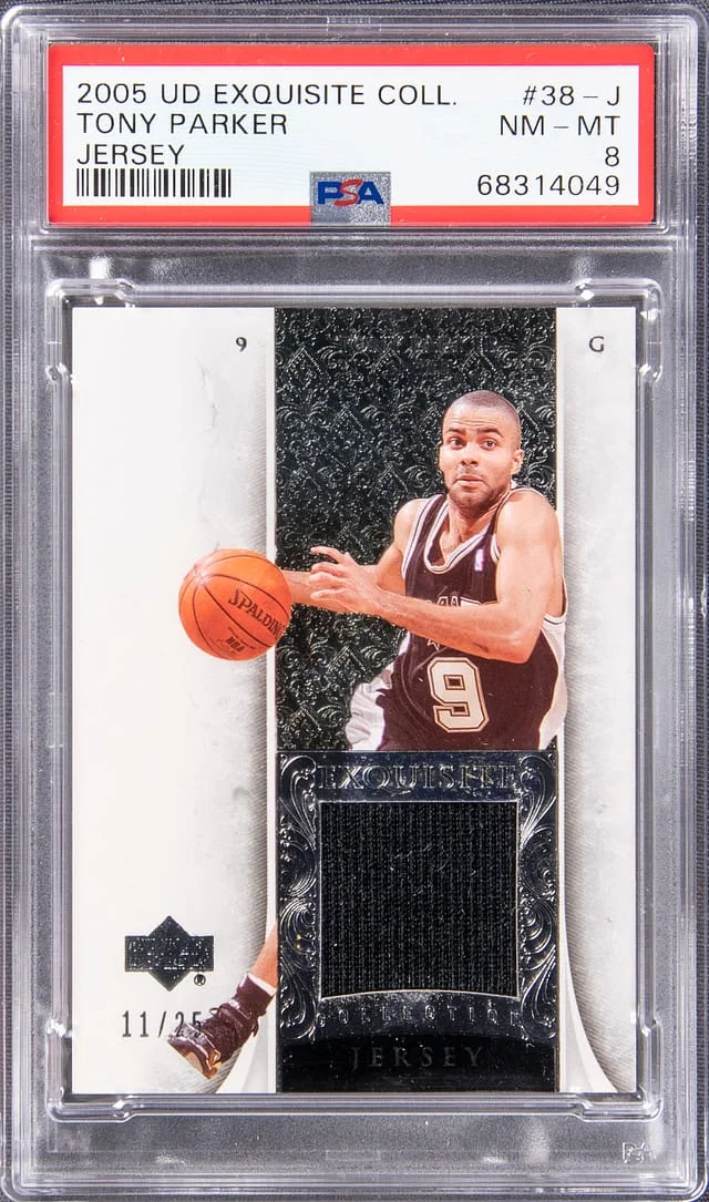 2005 Upper Deck Exquisite Collection Tony Parker #38-J card image