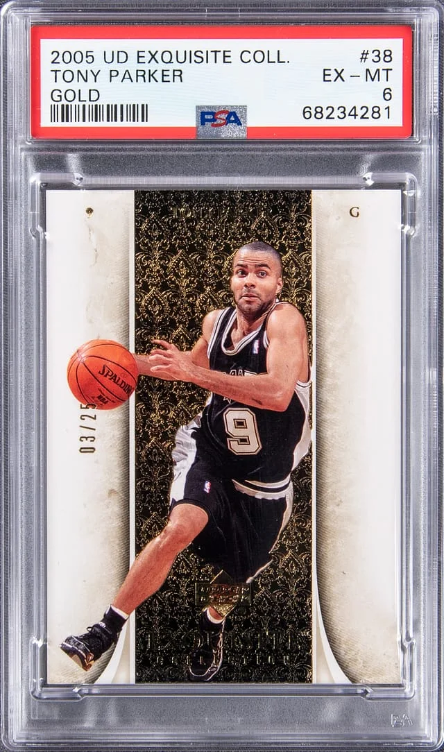 2005 Upper Deck Exquisite Collection Tony Parker GOLD #38 card image