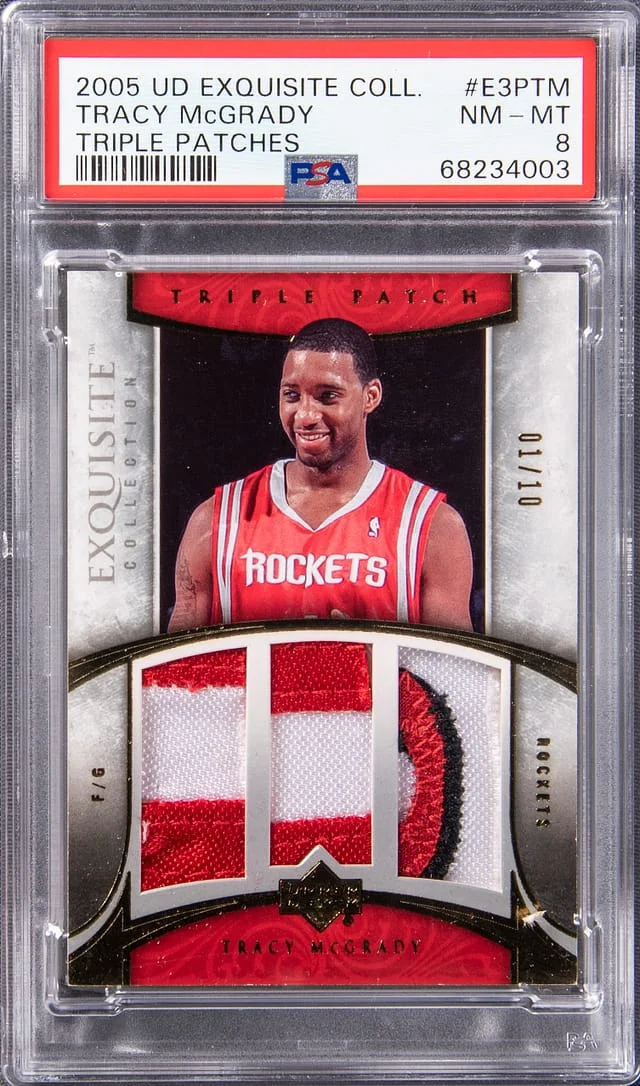 2005 Upper Deck Exquisite Collection Tracy McGrady Triple Patches #E3PTM card image