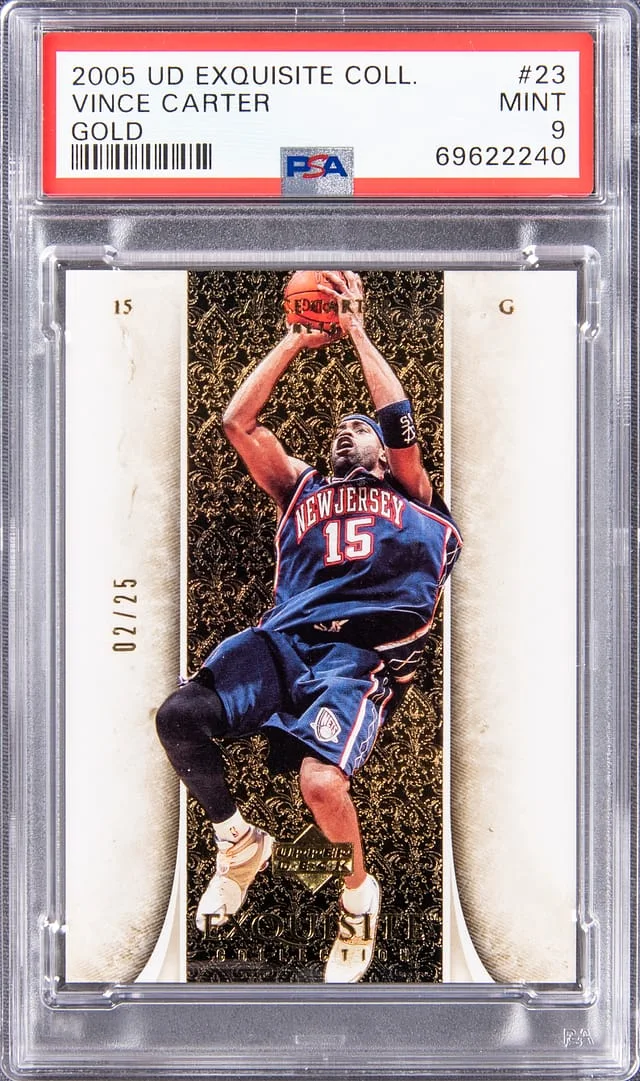 2005 Upper Deck Exquisite Collection Vince Carter Gold #23 card image