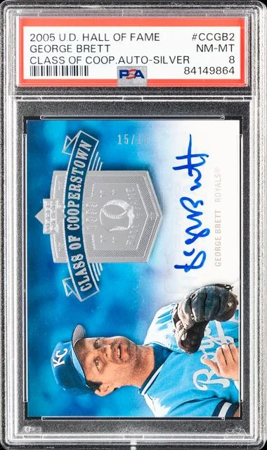 2005 Upper Deck George Brett Hall Of Fame Class Of Cooperstown Autograph Silver #Ccgb2 card image