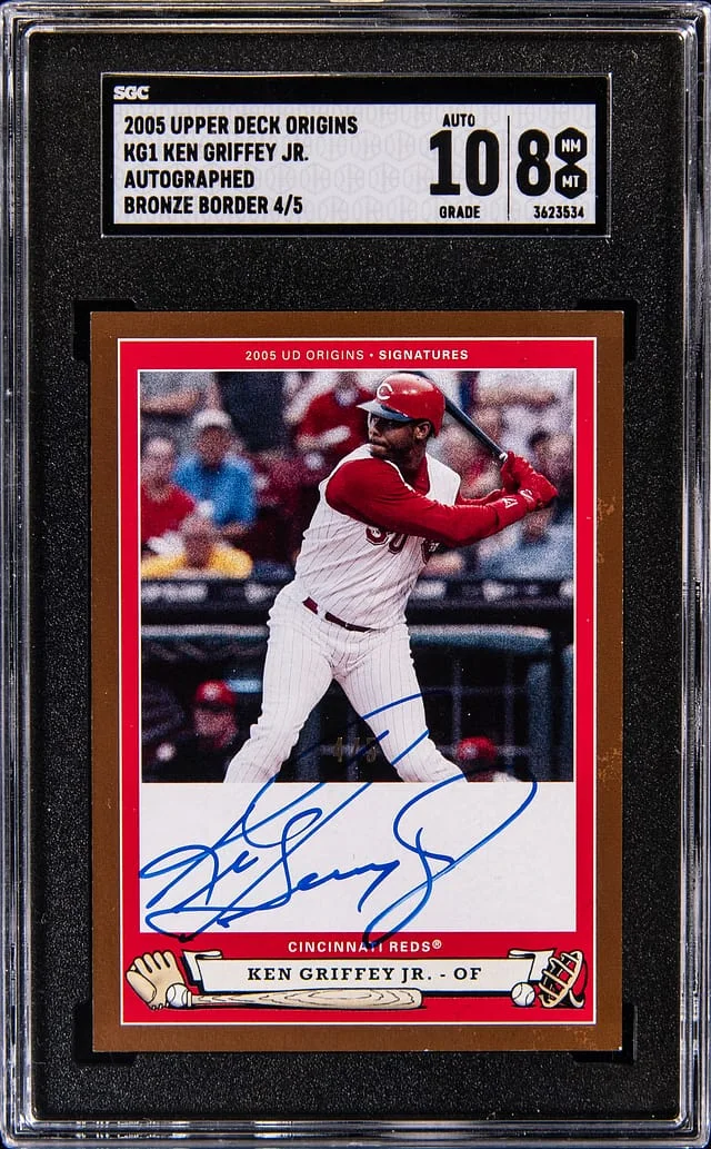 2005 Upper Deck Ken Griffey Jr. Origins Signatures Bronze Border #KG1 card image