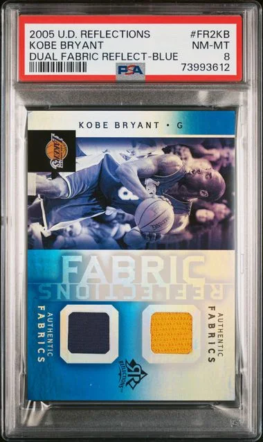 2005 Upper Deck Kobe Bryant Reflections Dual Fabric Reflections Blue #FR2KB card image