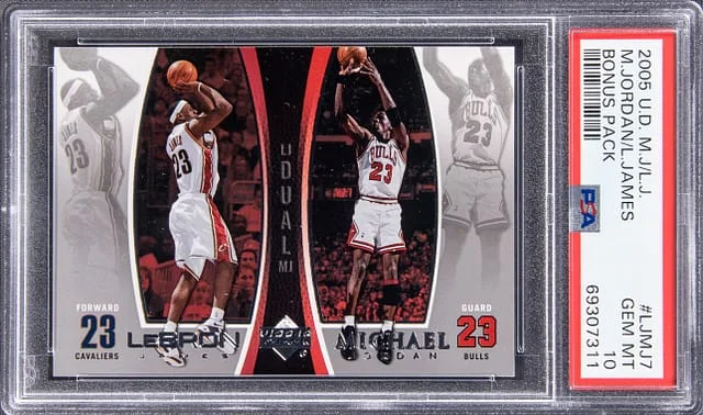 2005 Upper Deck LeBron James, Michael Jordan Bonus Pack #LJMJ7 card image