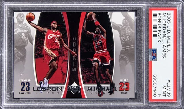 2005 Upper Deck LeBron James, Michael Jordan Bonus Pack #LJMJ9 card image