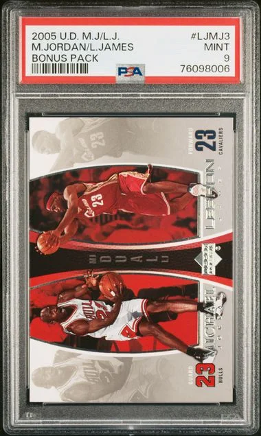 2005 Upper Deck LeBron James/Michael Jordan Mj/Lj Bonus Pack #LJMJ3 card image