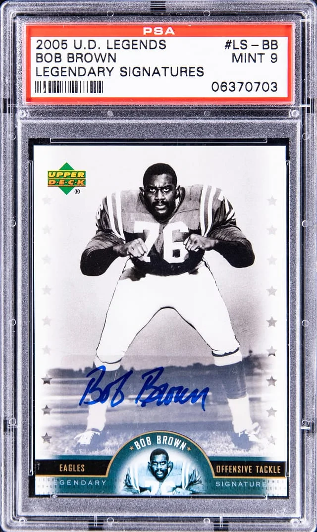 2005 Upper Deck Legends Bob Brown Legendary Signatures #LS-BB card image