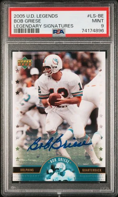 2005 Upper Deck Legends Bob Griese Legendary Signatures #LS-BE card image