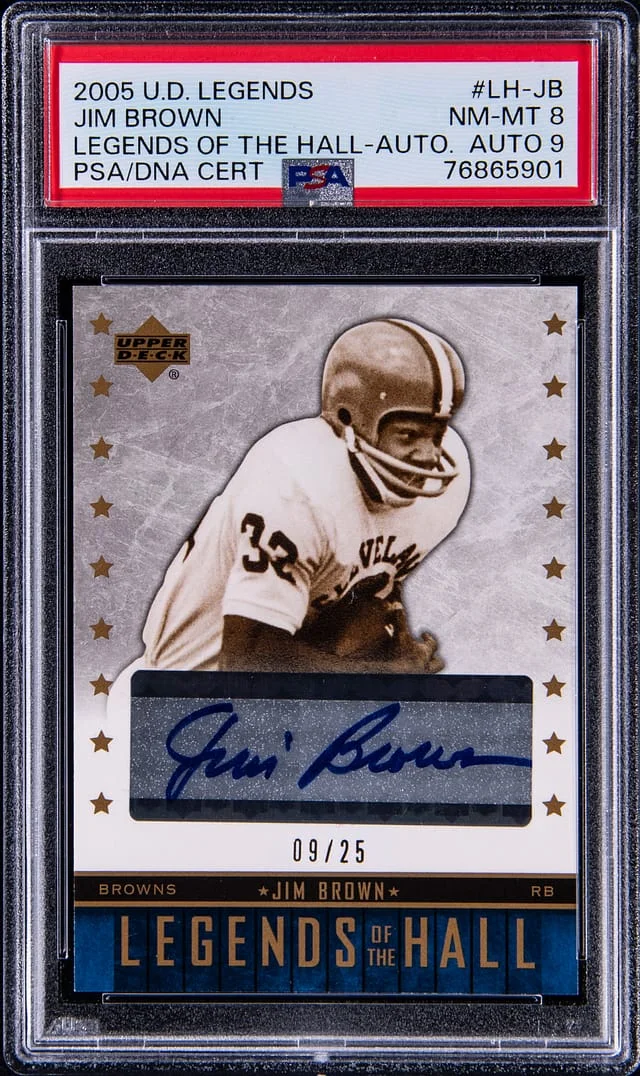 2005 Upper Deck Legends Jim Brown Of The Hall Autograph #LH-JB card image