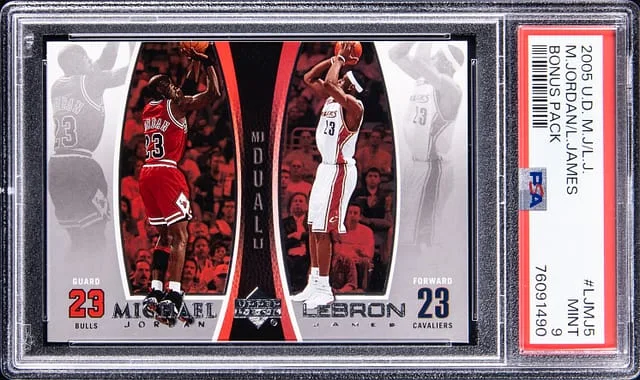 2005 Upper Deck Michael Jordan, LeBron James M.J/L.J Bonus Pack #LJMJ5 card image