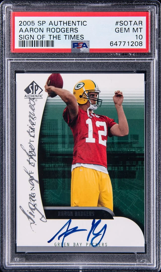 2005 Upper Deck SP Authentic Aaron Rodgers Sign Of The Times #SOT-AR card image