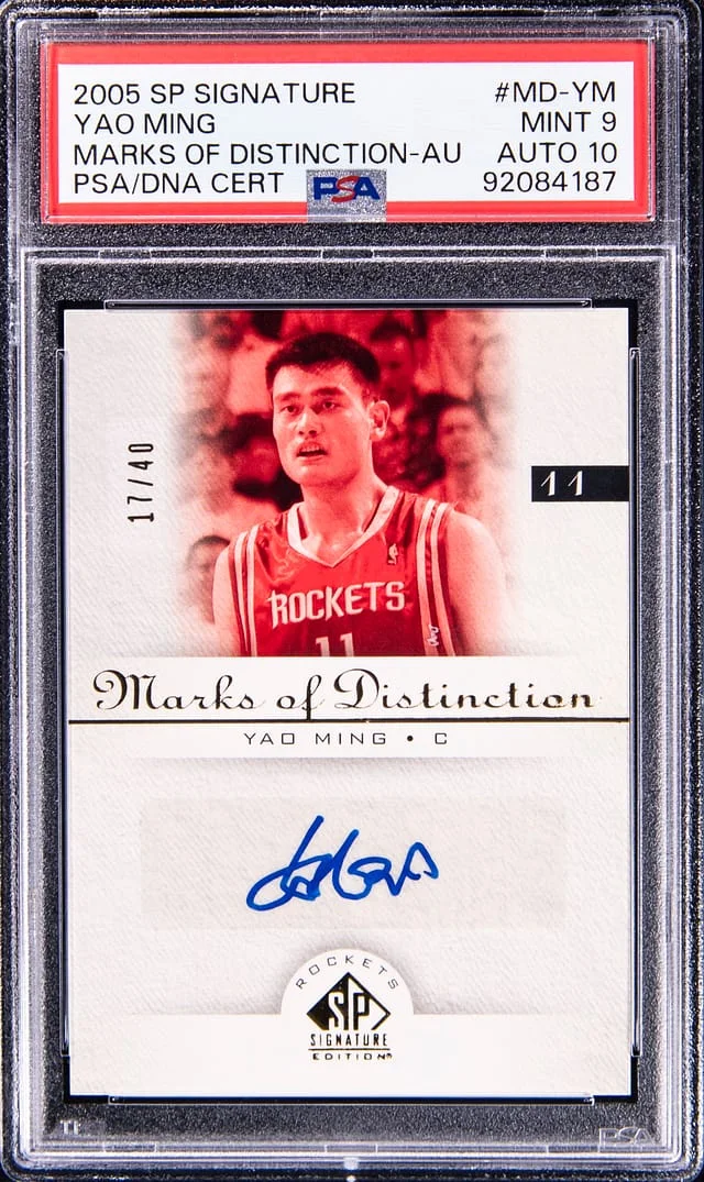 2005 Upper Deck SP Yao Ming Signature Marks of Distinction Autograph #MD-YM card image