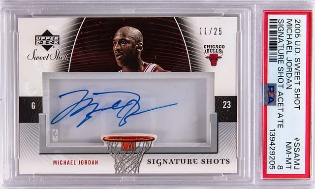 2005 Upper Deck Sweet Shot Michael Jordan Signature Shot Acetate #SSA-MJ card image