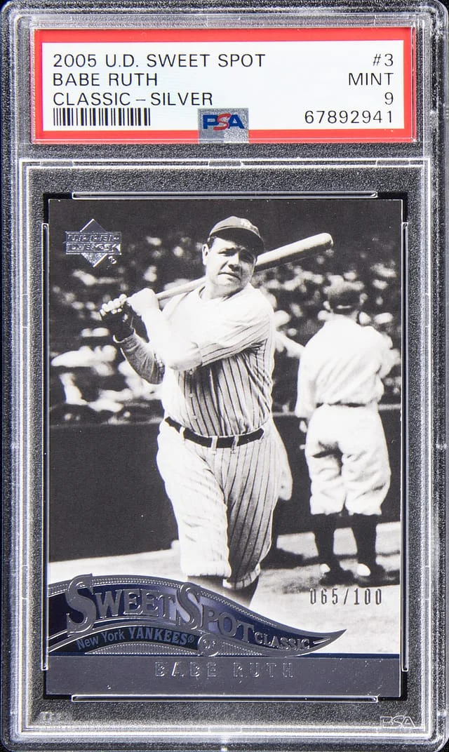 2005 Upper Deck Sweet Spot Classic Babe Ruth Silver #3 card image