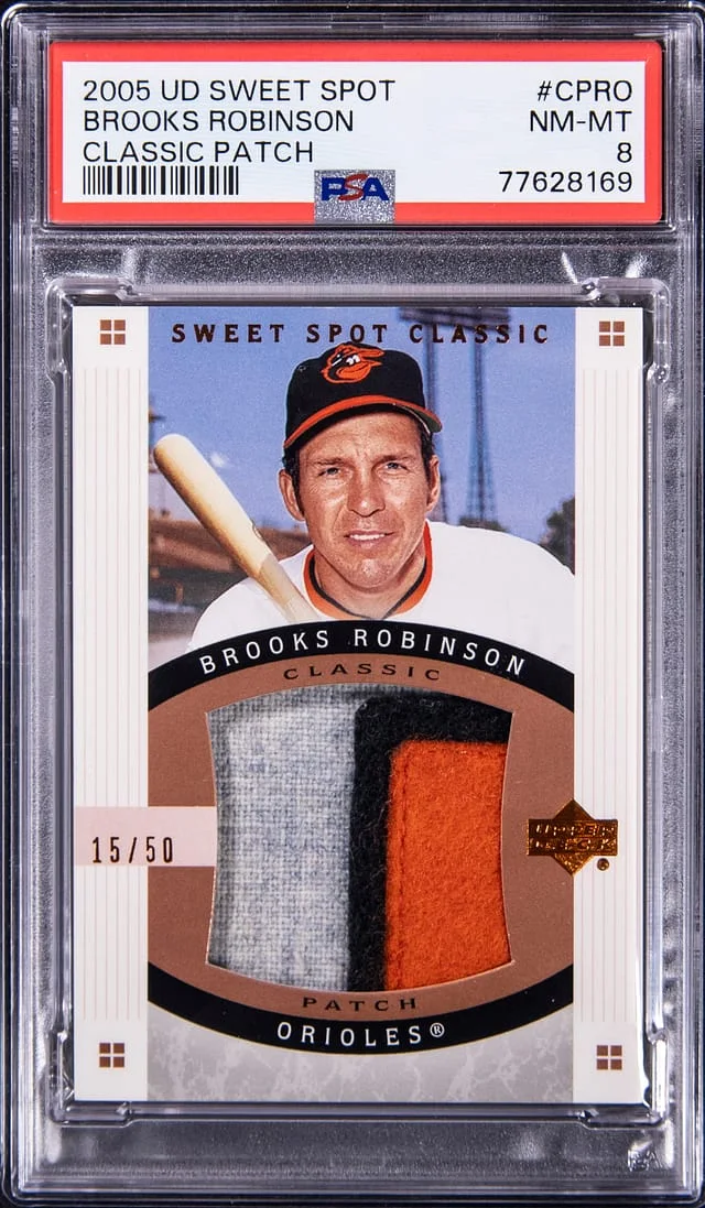 2005 Upper Deck Sweet Spot Classic Brooks Robinson Patch #CP-RO card image