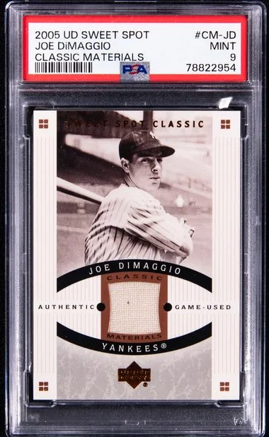 2005 Upper Deck Sweet Spot Classic Classic Materials Cm-Jd Joe Dimaggio #no-number card image