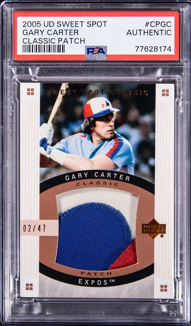 2005 Upper Deck Sweet Spot Classic Gary Carter Patch #CP-GC card image