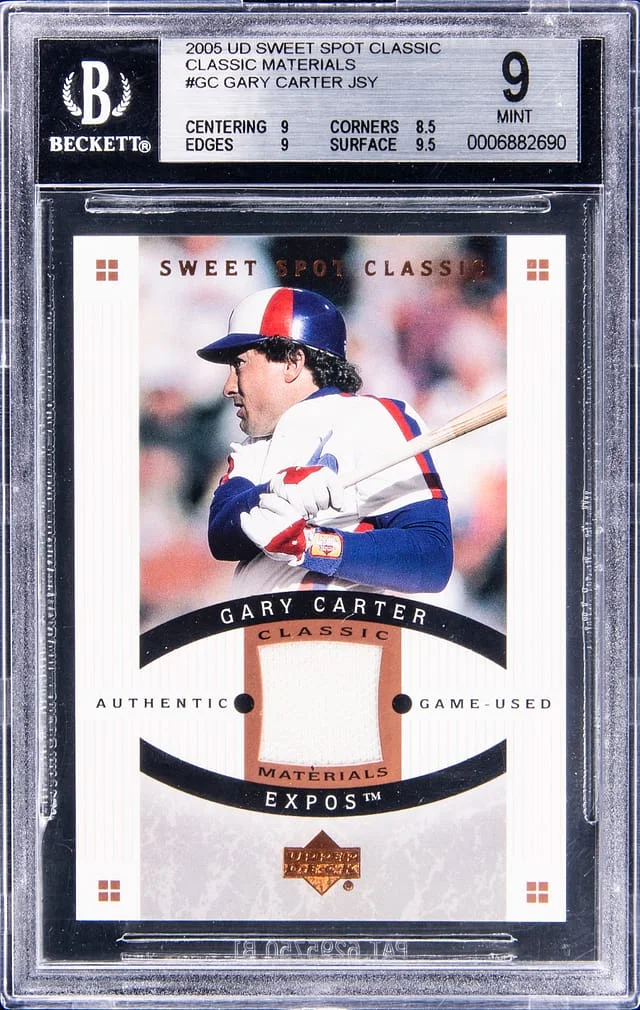 2005 Upper Deck Sweet Spot Classic Gary Carter Materials #GC card image